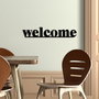 Wallity Welcome Accesorio Decorativo de Pared de Metal Negro